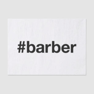 Papel De Seda BARBER Hairdresser Hashtag