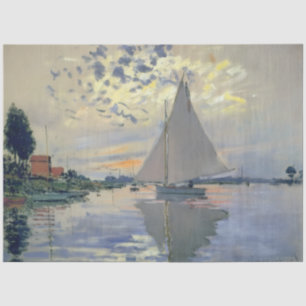 Papel De Seda Barco à Vela de Monet Impressionismo Francês Arte