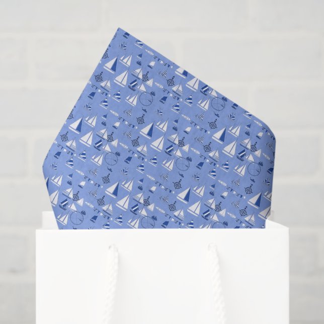 Papel De Seda Barcos (Sacola de presentes)