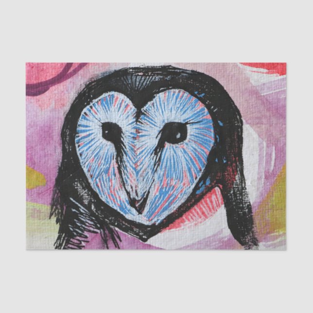 Papel De Seda Barn Owl Art (Frente )