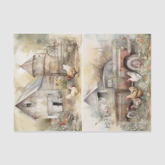 Papel De Seda Barn Yard (Frente )