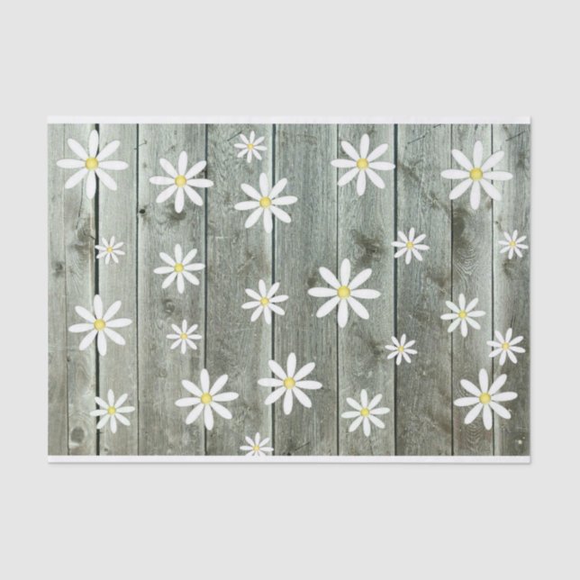 Papel De Seda Barnwood Daisy (Frente )