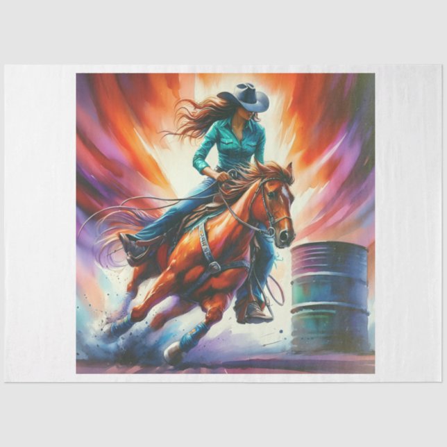 Papel De Seda Barrel Racer (Frente )