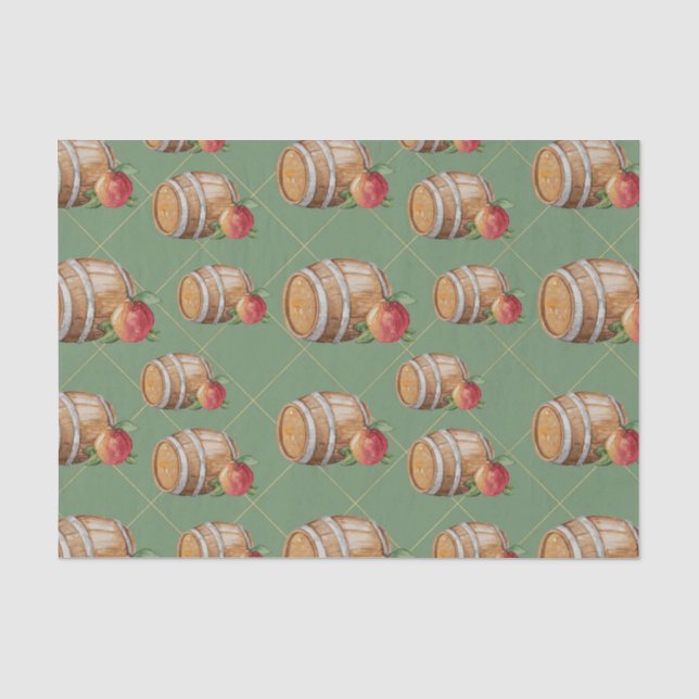 Papel De Seda Barril de Madeira com Pêssego (Frente )