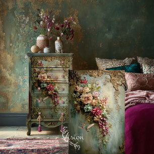 Papel De Seda Barroco, Beija-flor & Floral Etéreo