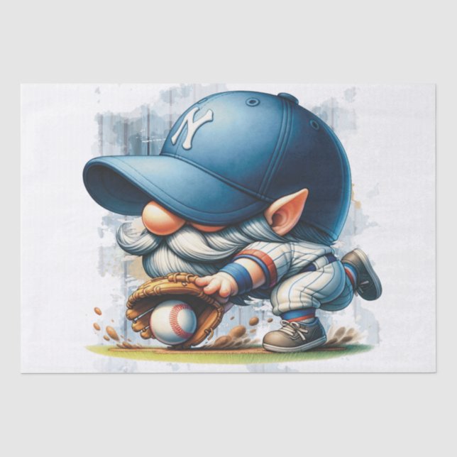 Papel De Seda Baseball Gnomo (Frente )
