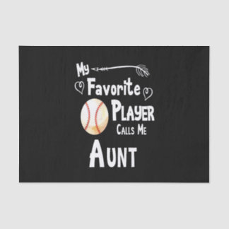 Papel De Seda Baseball Lover | Meu Jogador Favorito Me Chama Tia
