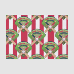 Papel De Seda Baseball Stitches Casa Placa Casamento 1-TISSUE WR