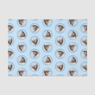 Papel De Seda Basenji Painting Chestnut Red Brindle — Arte Cacho