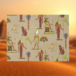 Papel De Seda Bast, Osiris E Thoth