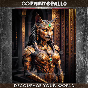 Papel De Seda Bastet A Benevolente deusa egípcia do Gato