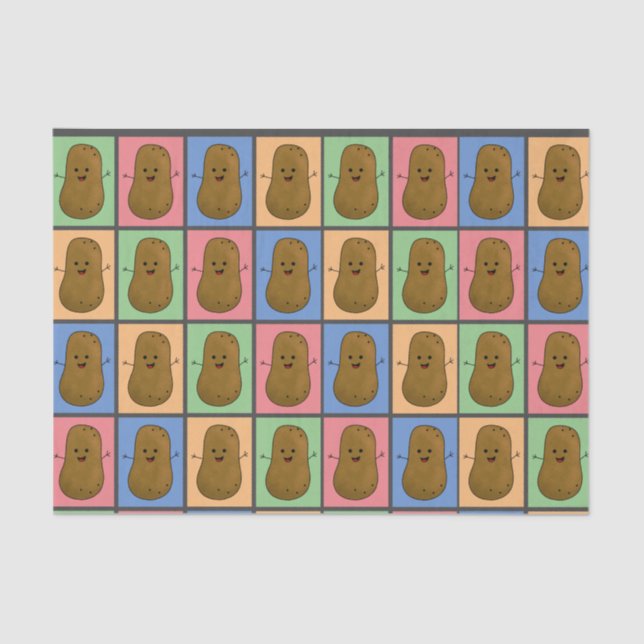 Papel De Seda Batata em estilo Pop Art (Frente )