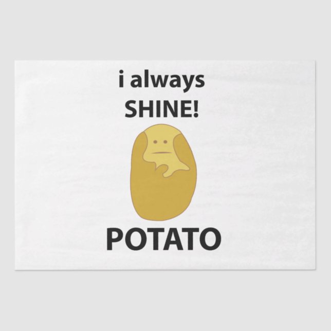 Papel De Seda Batata Eu Sempre Derrame Batata Engraçada (Frente )