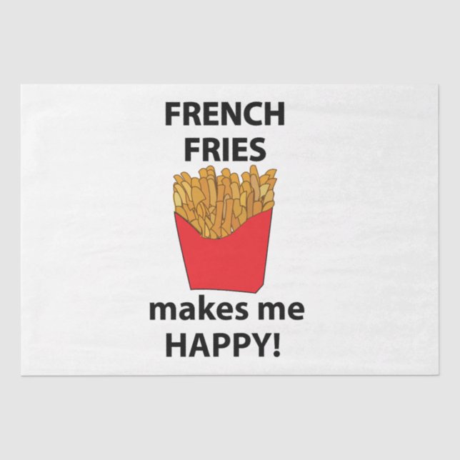 Papel De Seda Batata Frita Me Faz Feliz Batata Frita (Frente )