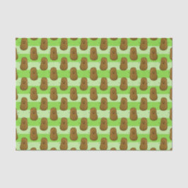 Papel De Seda Batatas Felizes Em Um Fundo Listrado Verde