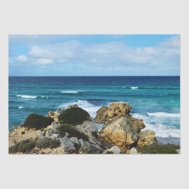 Papel De Seda Bater No Oceano, (Frente )