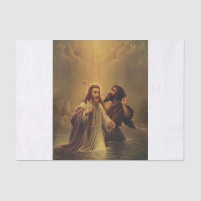 Papel De Seda Batismo de Jesus Cristo (Frente )