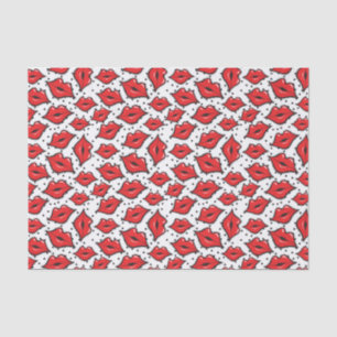 Papel De Seda Batom do beijo dos lábios & distribuidor vermelho