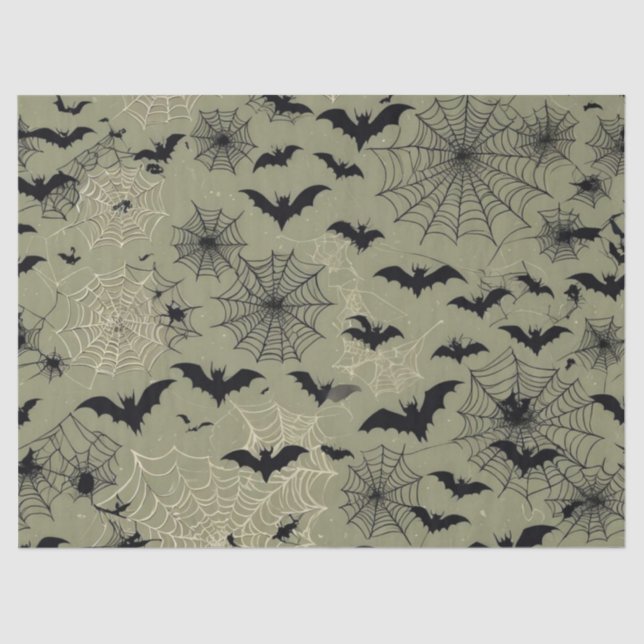 Papel De Seda Bats Spiders Webs (Frente )