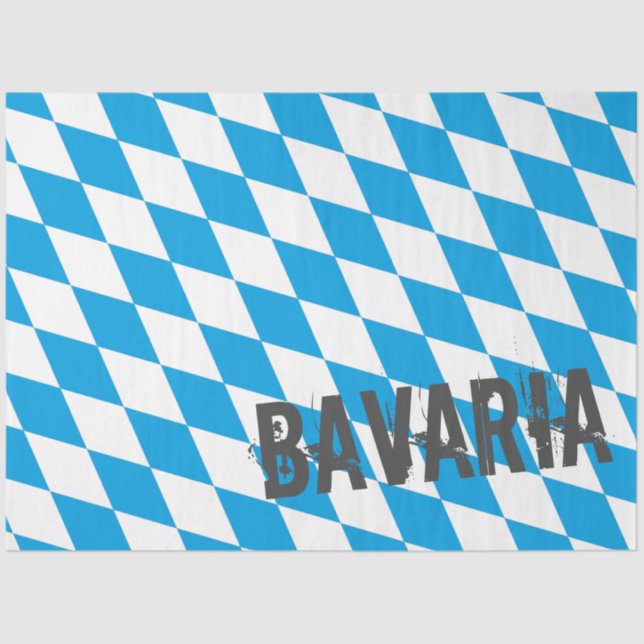 Papel De Seda Bavaria Germany Diamond Flag Design (Frente )