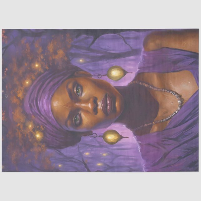 Papel De Seda Bayou Forest Witch – Gothic Decoupage Voodoo (Frente )