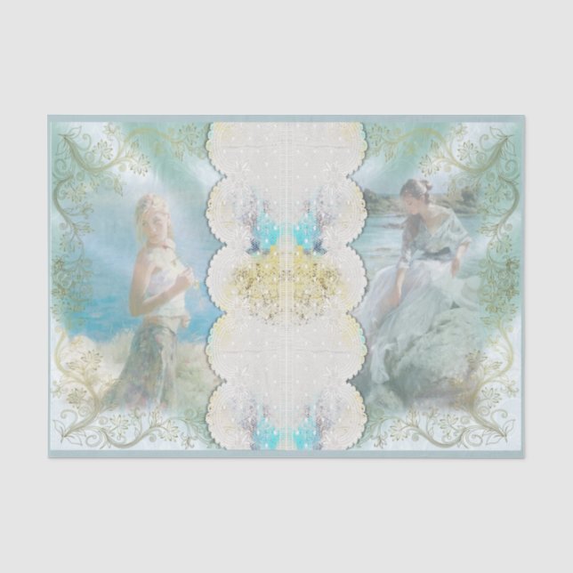 Papel De Seda Beach Beauty Design Série 6 (Frente )
