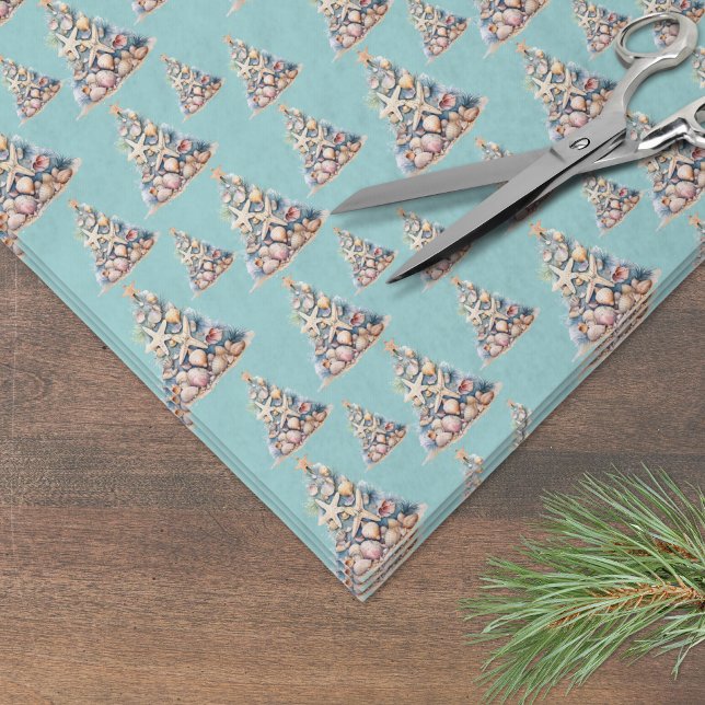 Papel De Seda Beach Christmas (Beach Christmas Tissue Paper)