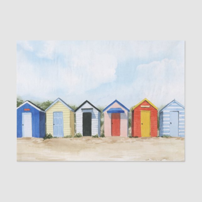 Papel De Seda Beach Huts I (Frente )