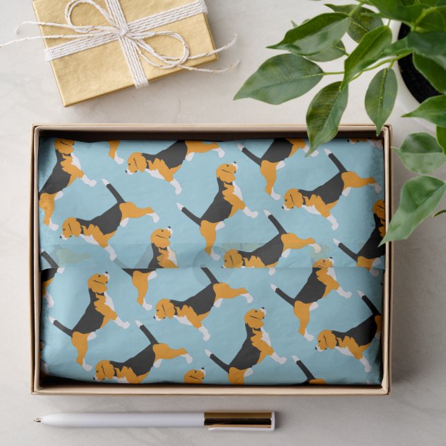 Papel De Seda Beagle Boa Sorte  (Presente)