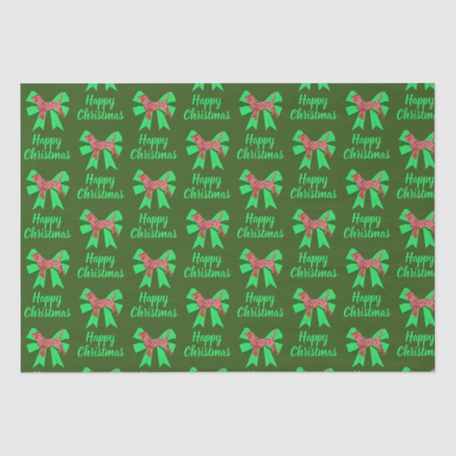 Papel De Seda Beagle Hound Christmas Dog & Arco Green Tissue (Frente )