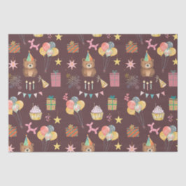 Papel De Seda Bear Birthday