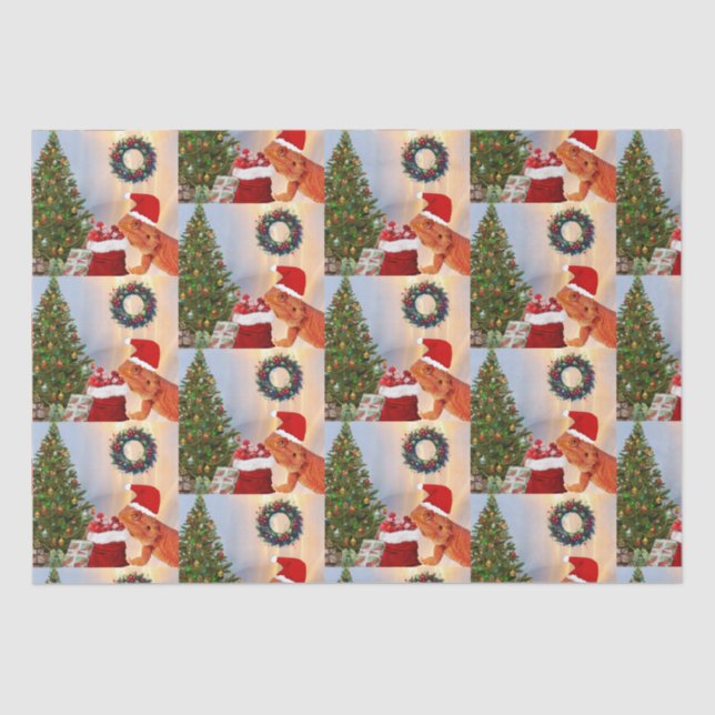 Papel De Seda Beardie-Claus - Papais noeis de dragões barbudos (Frente )