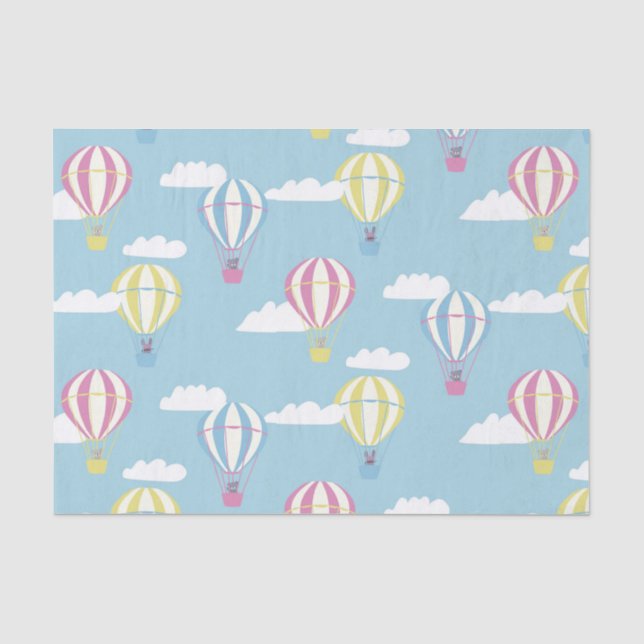 Papel De Seda Bears & Rabbit Hot Air Balloday Out (Frente )