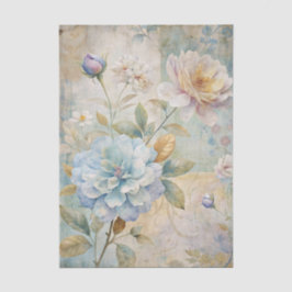 Papel De Seda Beautiful Pastel Peonies on a Collage Background