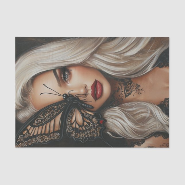 Papel De Seda Beauty and Butterflies Blonde Edition26 (Frente )