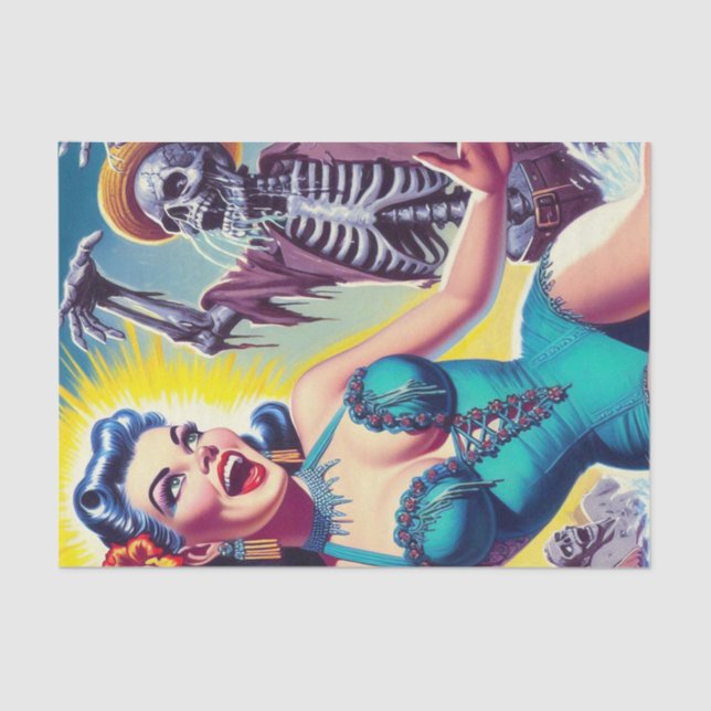 Papel De Seda Beauty Horror Girl (Frente )