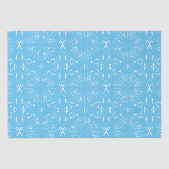 Papel De Seda Bebê Blue Sewing (Frente )