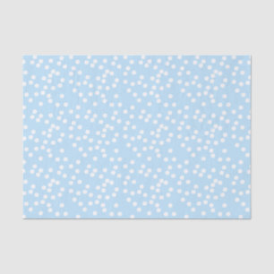Papel De Seda Bebê branco, azul e constipação branca / Polkadots