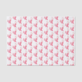 Papel De Seda Bebê Cor de Água Cóta Rosa Axolotl