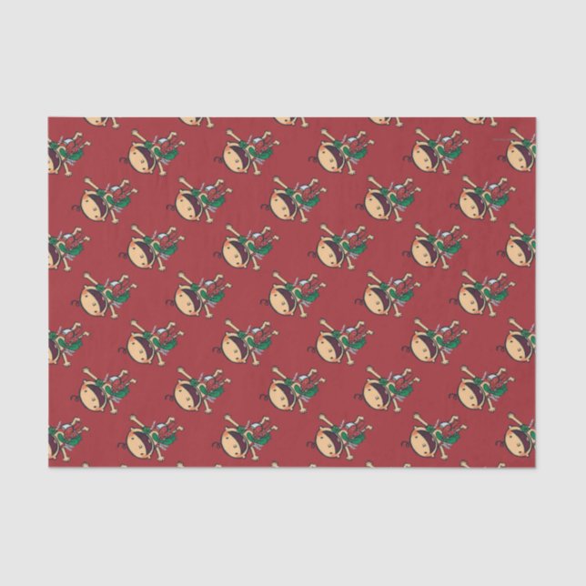 Papel De Seda Bebê envolvido nos arcos para o Natal (Frente )