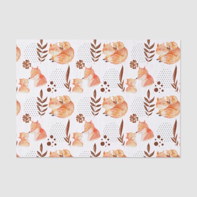 Papel De Seda Bebê Raposa (Frente )