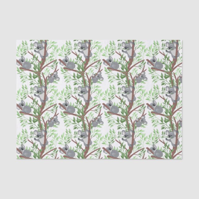 Papel De Seda Bebê Urso Coala (Frente )