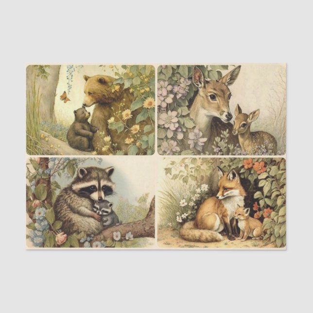 Papel De Seda Bebês Springtime (Frente )