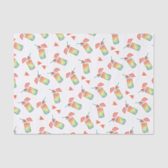 Papel De Seda Bebidas de Verão (Frente )