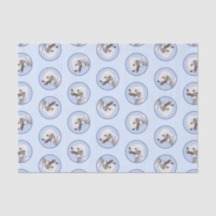 Papel De Seda Bedlington Terrier Pintura Sandy Color Dog Art