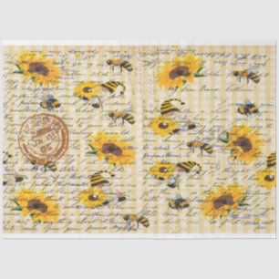 Papel De Seda Bee Gnomo Sunflower