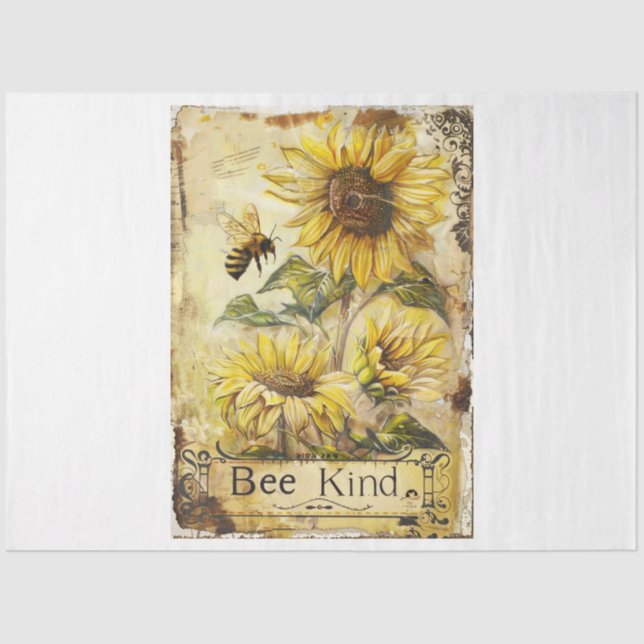Papel De Seda Bee Kind (Frente )