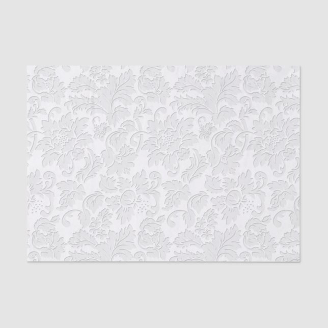 Papel De Seda Beige Floral Damask (Frente )