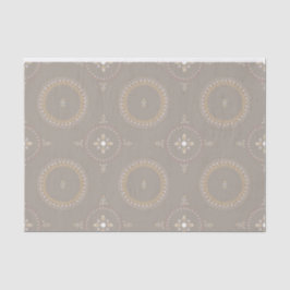 Papel De Seda Beige Latte Elegante Ornamental Floral