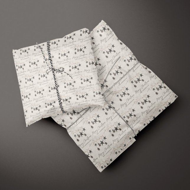 Papel De Seda Beige, Natal elegante e natural (Criador carregado)